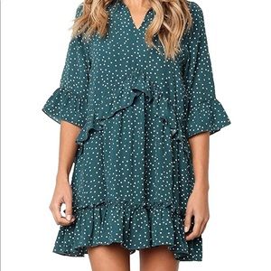Teal Polka Dot dress